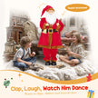Santa figure shown singing and moving