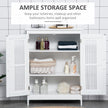 White bathroom floor cabinet – image 4