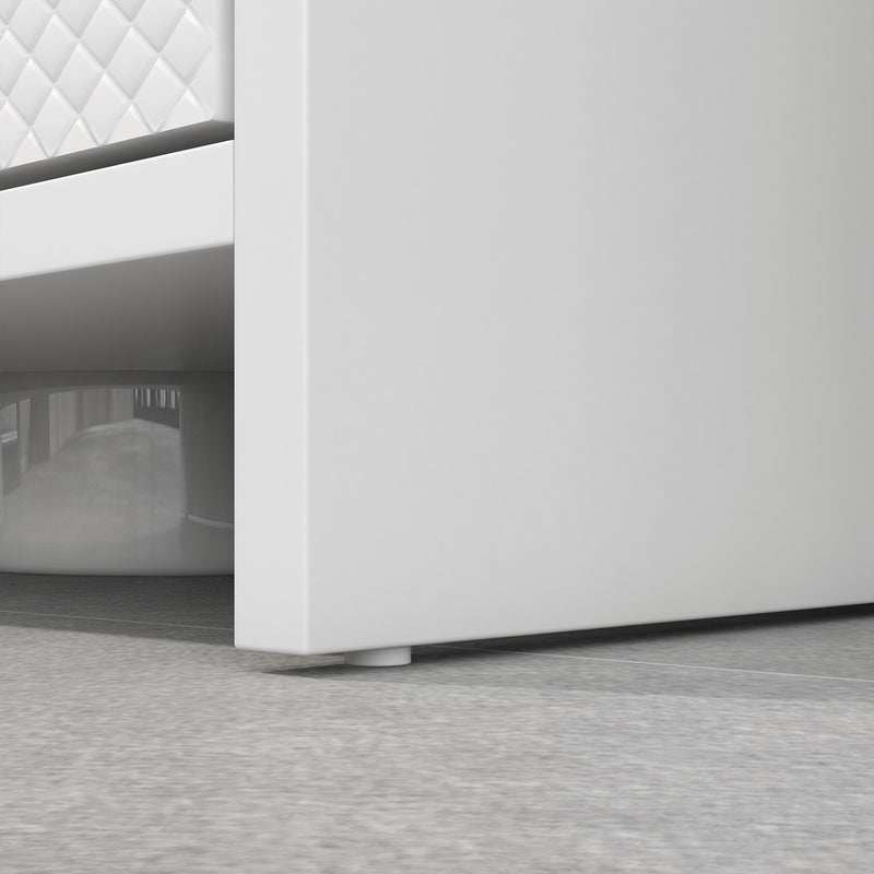 White textured under sink cabinet – image 8