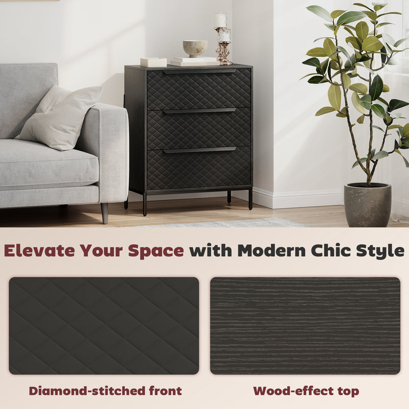 3-drawer fabric chest of drawers – image 8