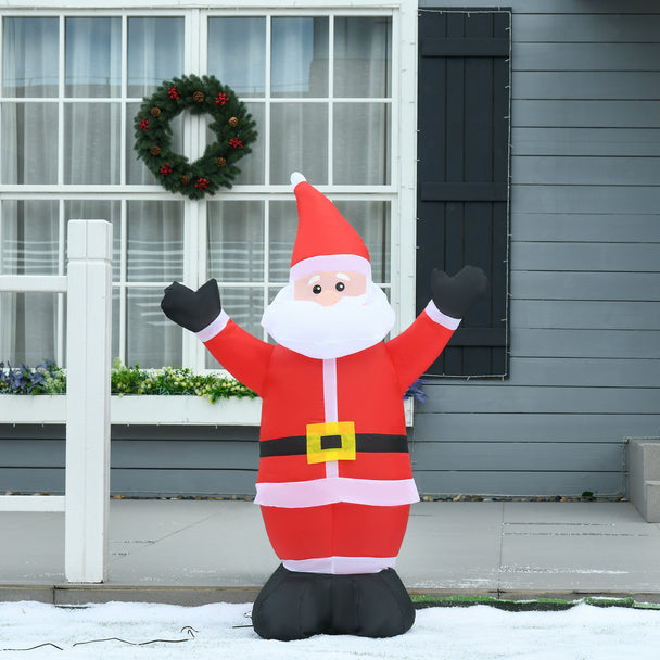 4ft Santa Christmas Inflatable displayed outside a decorated home