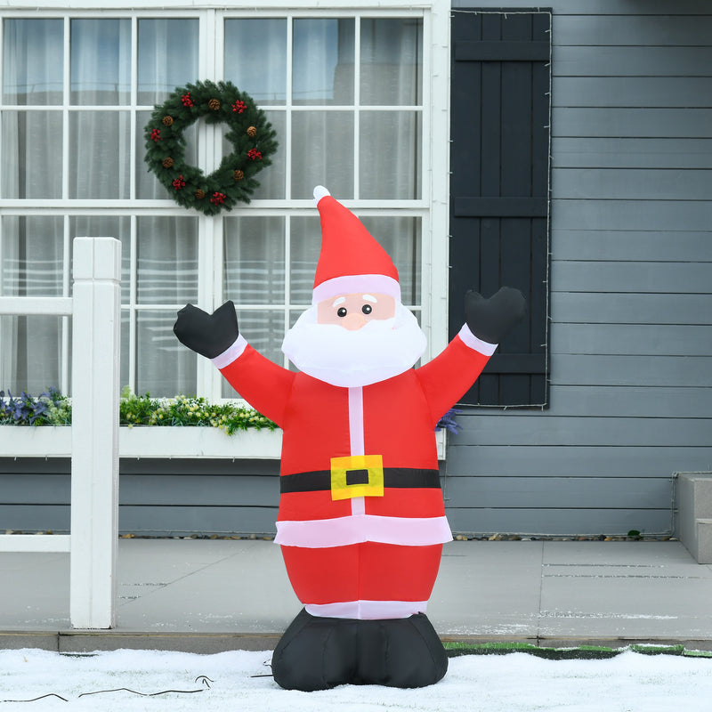 4ft Santa Christmas Inflatable displayed outside a decorated home