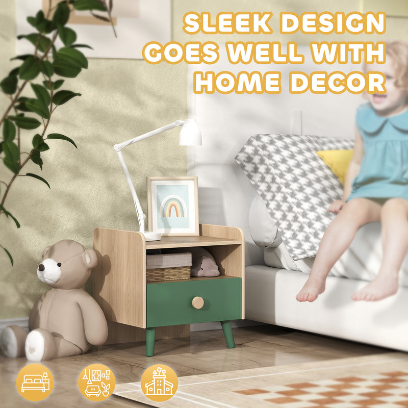 Green kids bedside table – image 5