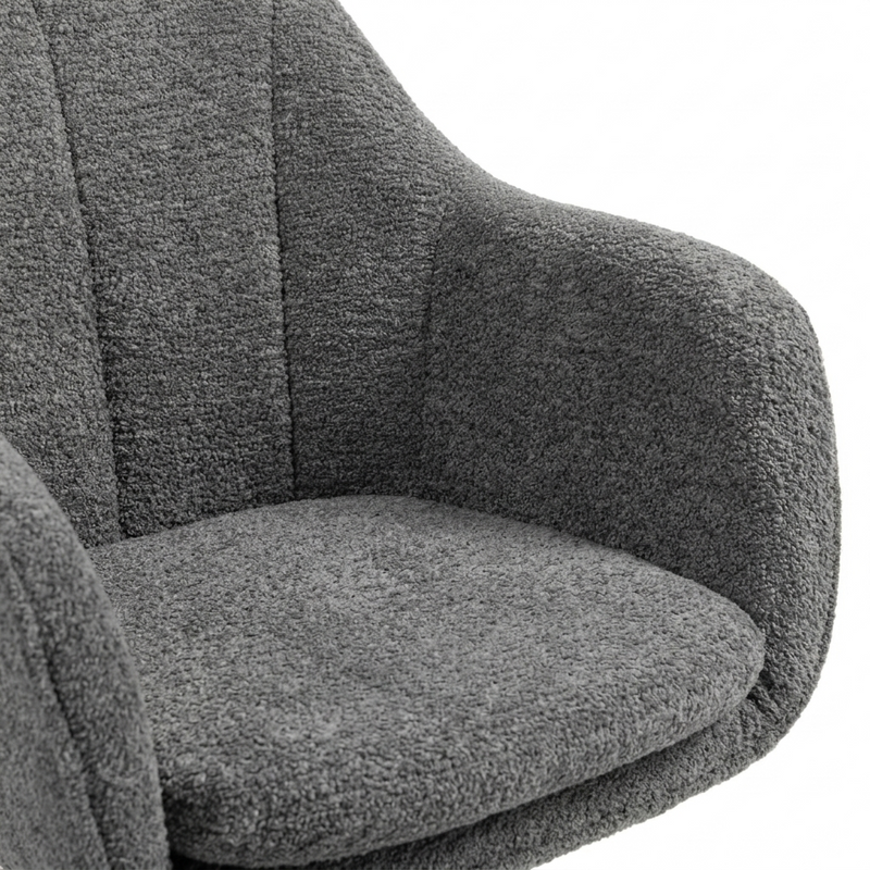 HOMCOM Snow Flannel Office Chair - Grey – view 10