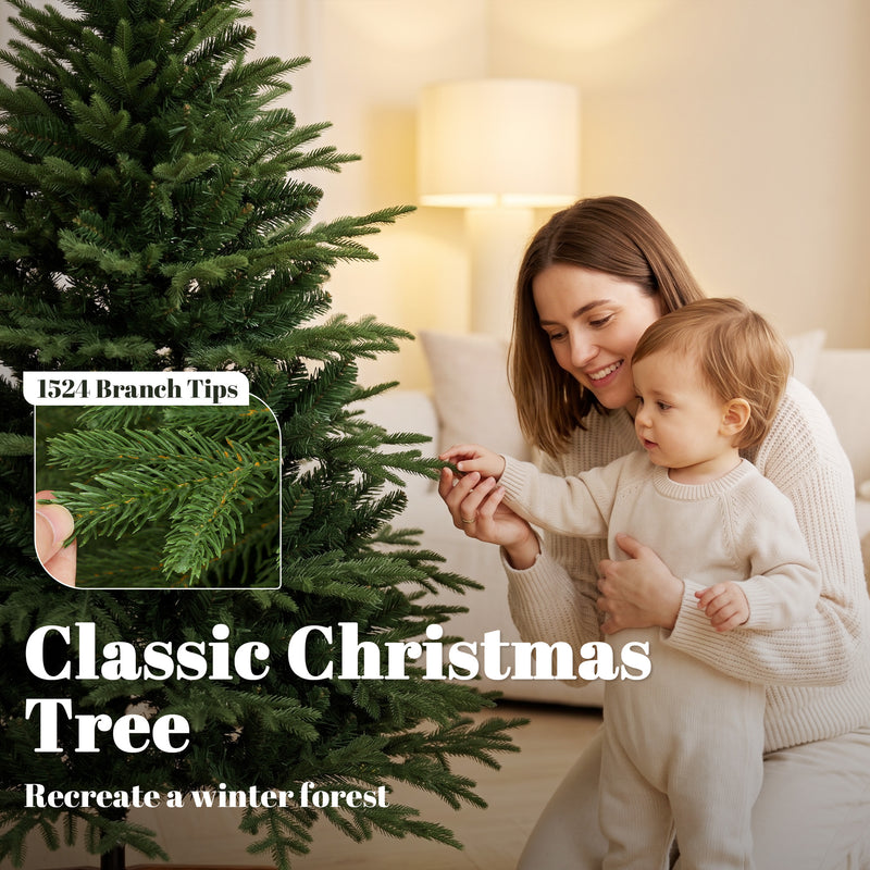 5ft Christmas tree with pine wood stand – image 5