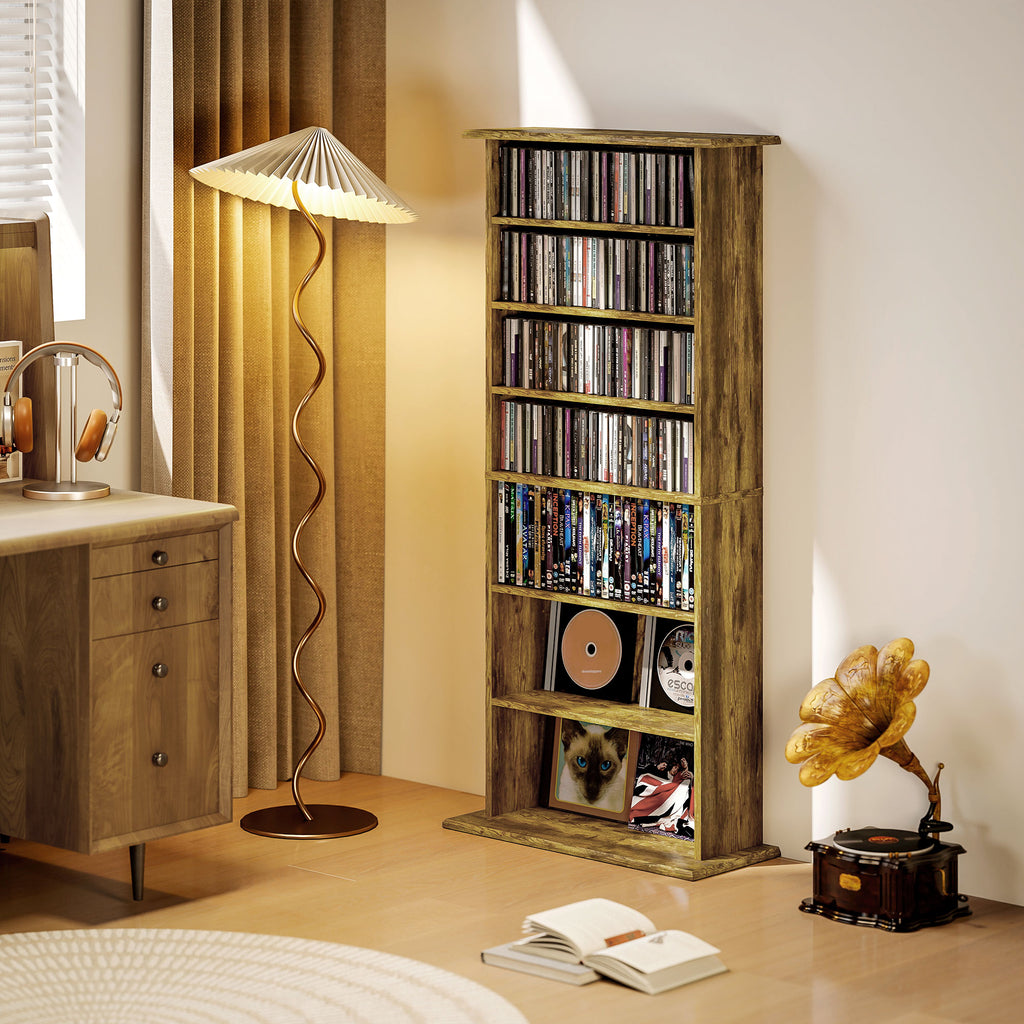 360 CD Storage Unit - Rustic Brown