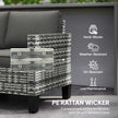 2-seater rattan garden sofa – image 5