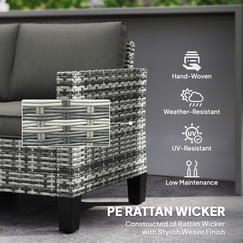 2-seater rattan garden sofa – image 5