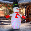 Close-up view of the 8ft snowman Christmas inflatable