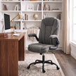 HOMCOM Office Chair, Ergonomic Desk Chair with Flip-up Armrest, Pocket Springs, Swivel Wheels, Adjustable Height, Dark – view 8