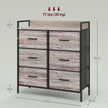 Rustic 6-drawer fabric chest – image 3