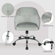 HOMCOM 46-56 cm Velvet-feel Office Chair - Grey – view 6