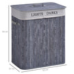 100L grey laundry hamper – image 3