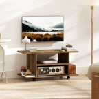 Modern TV Cabinet Stand Storage Shelves Table Mobile Bedroom Furniture Bookshelf Bookcase Walnut