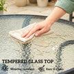 Round glass garden dining table – image 4