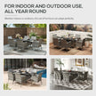 Grey 6-seater rattan dining set – image 4