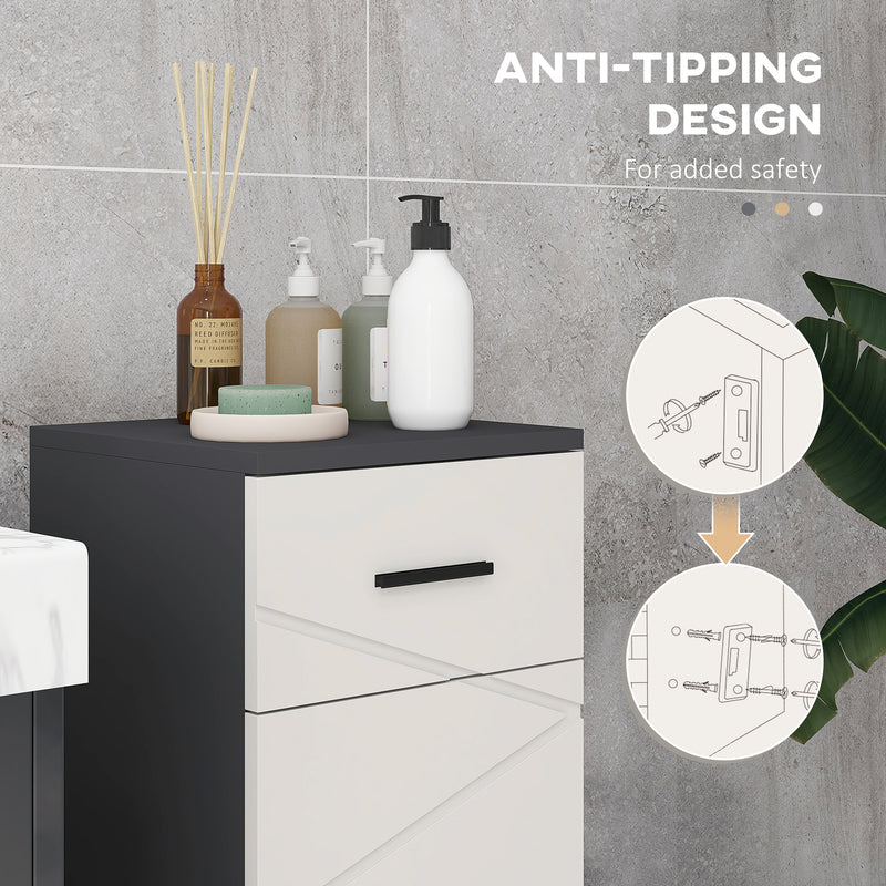 Slim grey bathroom cabinet – image 6