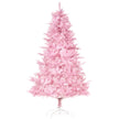 6ft pink artificial Christmas tree with full hinged branches on a steel base