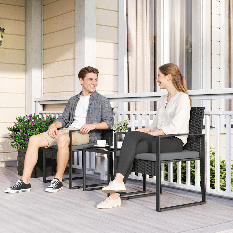 3-piece rattan bistro set – image 10