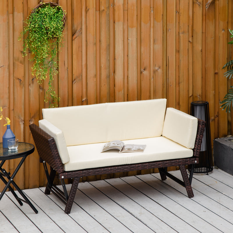 2-in-1 rattan sofa daybed – image 2