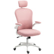 Vinsetto Multi-Adjustable Office Chair, with Lumbar Support, Headrest and Mesh Back - Pink – view 10