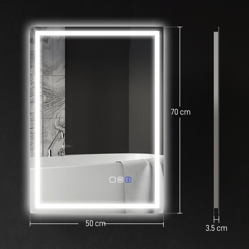 70 x 50 cm Bluetooth LED mirror – image 3