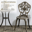 Floral cast aluminium bistro set – image 4