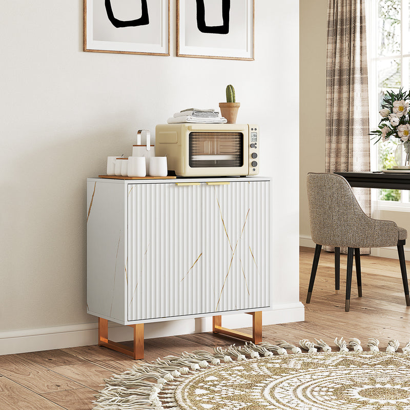 White ribbed sideboard – image 9