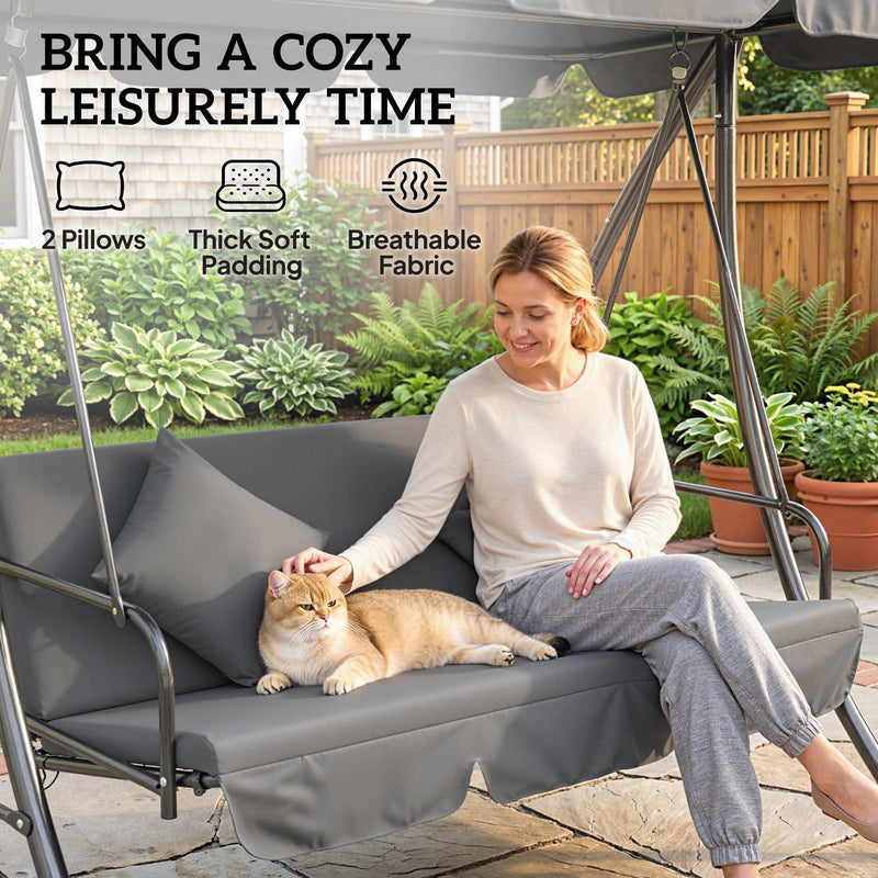 Light grey 2-in-1 swing bed – image 6
