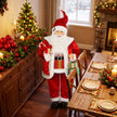 Close-up of Santa's clothing and accessories