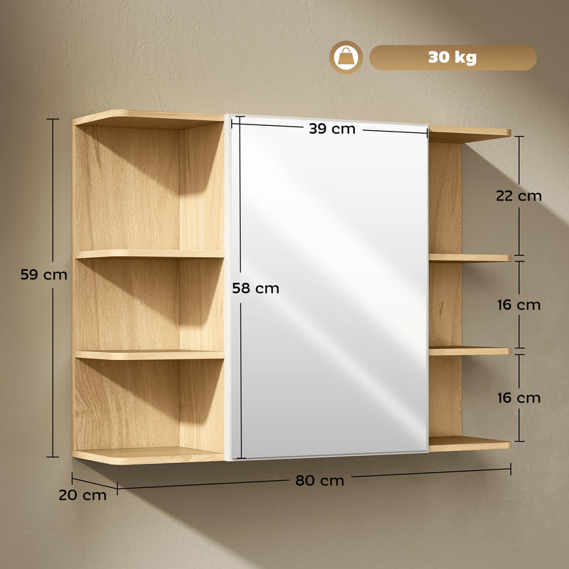 80 cm mirror bathroom cabinet – image 3