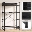 HOMCOM Rustic Chest of Four Fabric Drawers - Black Wood Effect – view 7