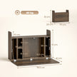 Dark brown wall-mounted desk – image 3