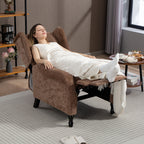 150Â° Reclining Vintage Armchair, with footrest - Brown