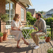 White and green acacia bistro set – image 8