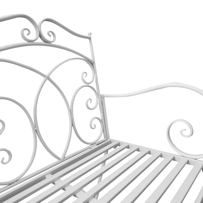 White rocking garden bench – image 6