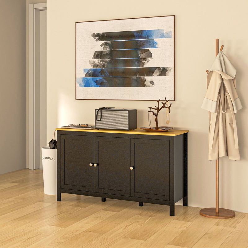 Black & natural 2-door sideboard – image 9