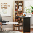 Fold-out desk with chalkboard – rustic brown & black – image 5