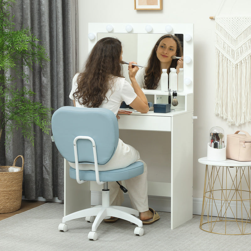 Light blue vanity office chair – image 7