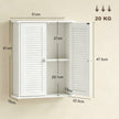 White louvered wall cabinet – image 3