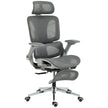 HOMCOM Ergonomic Office Chair, High Back Mesh Desk Chair, Grey