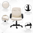PU leather swivel desk chair – image 6