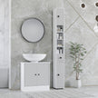 Slim 180 cm light grey bathroom cabinet – image 2