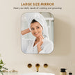 Soft-close mirror bathroom cabinet in black – image 6