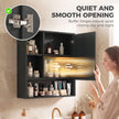HOMCOM Bathroom Mirror Cabinet, Wall-Mounted Bathroom Cabinet with Mirror Door, Adjustable Shelves, Black – view 7