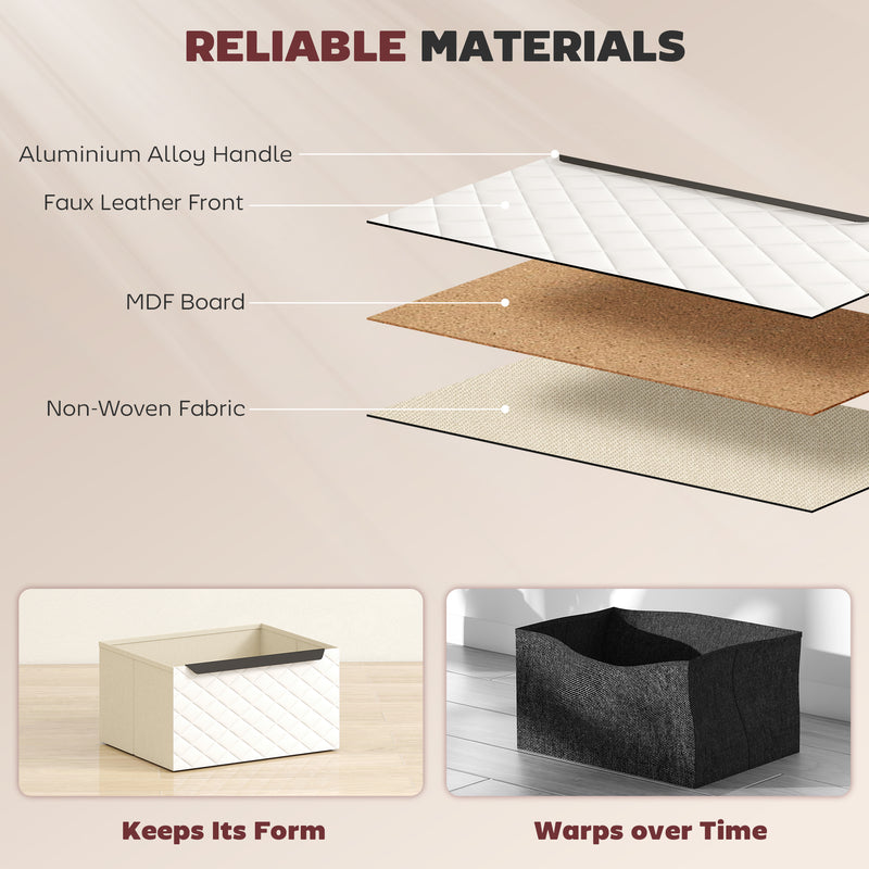 2-drawer fabric bedside chest – image 5