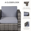 Mixed grey rattan armchair – image 6