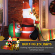 LED lighting on the 4ft Santa sleigh and reindeer Christmas inflatable