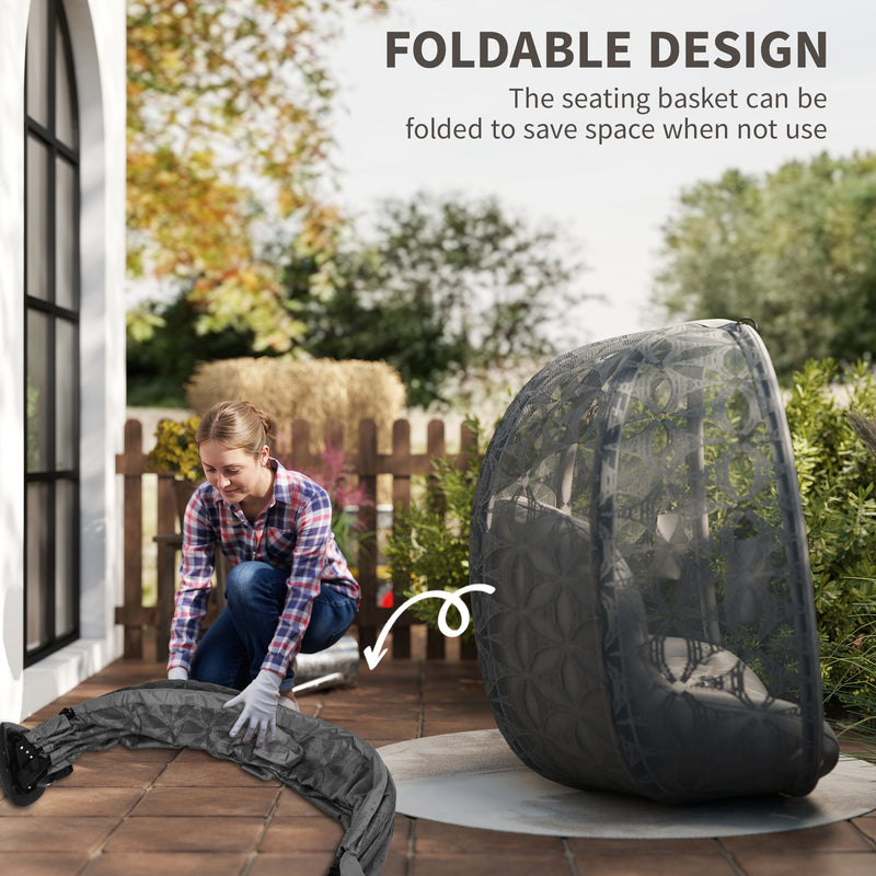 Double hanging egg chair – image 6