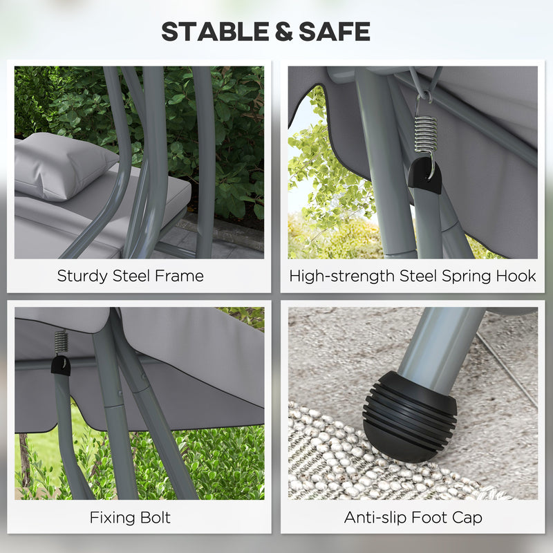 Light grey swing bed – image 6